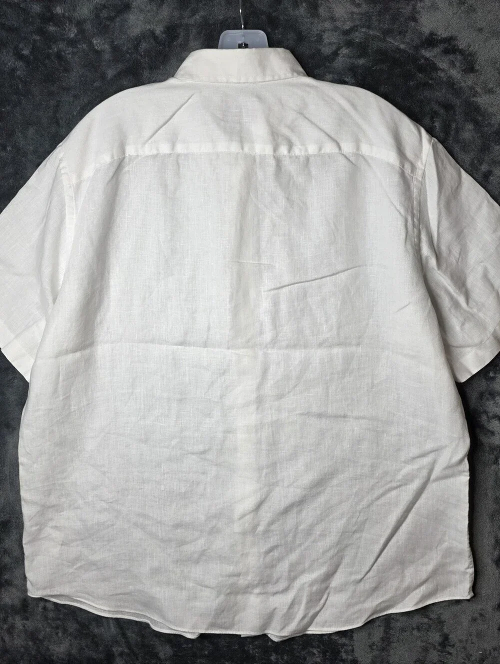 Untuckit Shirt Men Large White Linen Button Up Dress Solid Casual Camp Adult - Picture 7 of 7